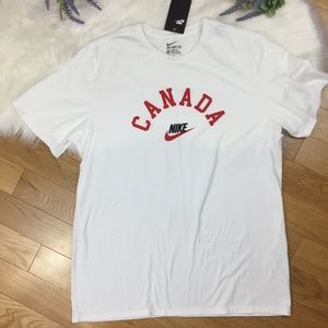 Nike | Shirts White Nike Canada Logo T Shirt Mens Casual Tee Xl | Poshmark